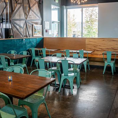 Interior, seating area.