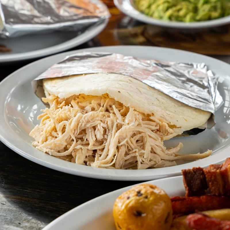 Arepa Pollo Desmechado Rellena photo