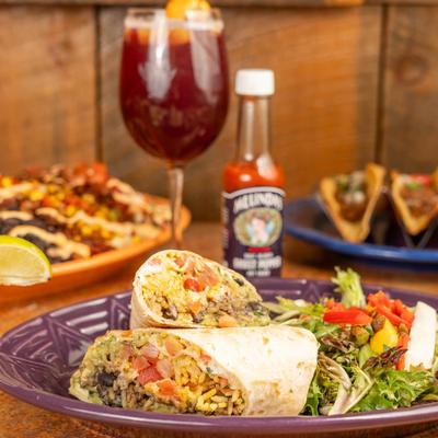 Black bean burrito.