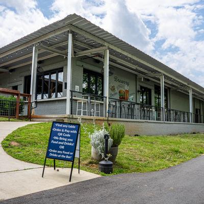 Southernside Brewing Co, outside, building lawn, a-frame sign