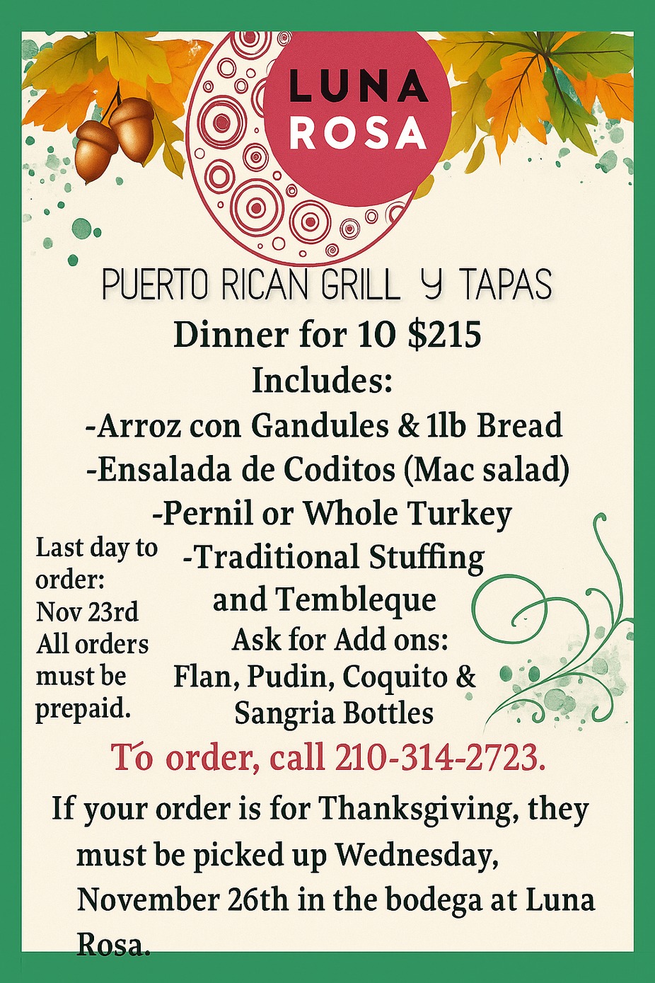 Thanksgiving Dinner Deal event photo