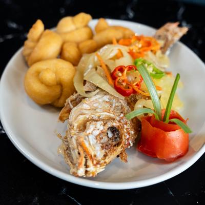 Snapper Fish Dinner, served.