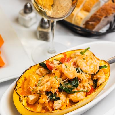 Spaghetti Squash, angled view.