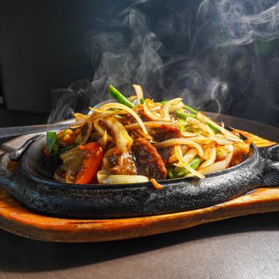 Sizzling Mongolian Delight.