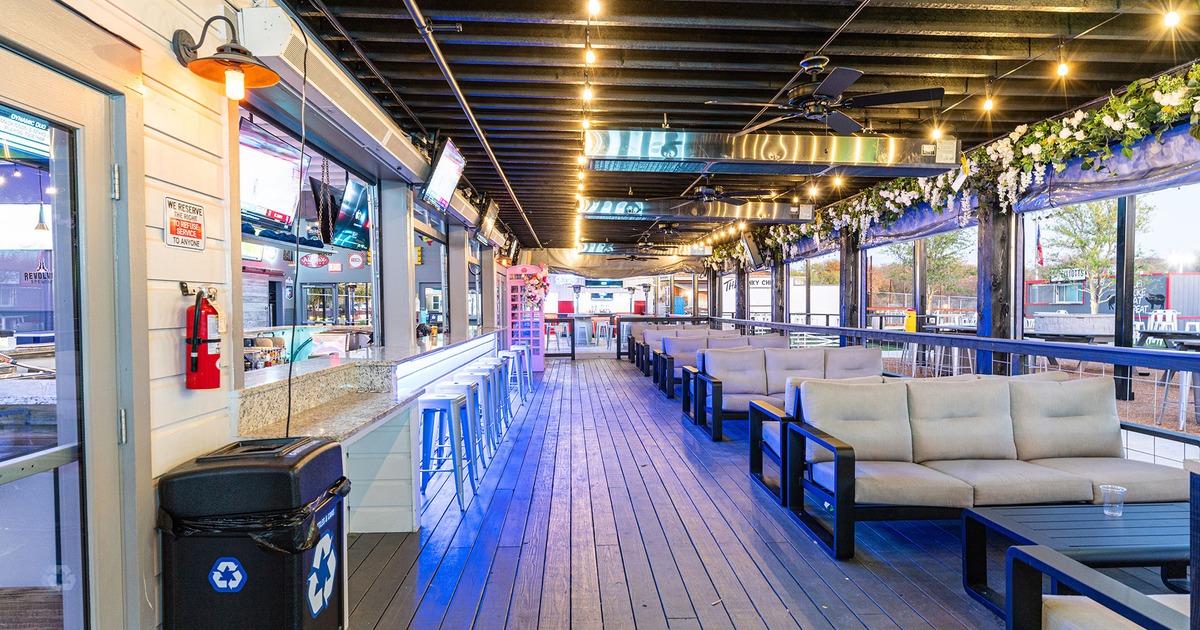 Interior, bar and seating area