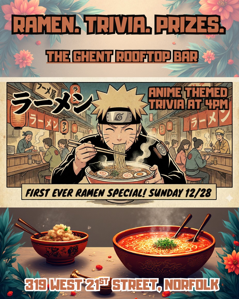 The Ghent Presents: Our First Ever Anime & Ramen Day + Trivia! event photo