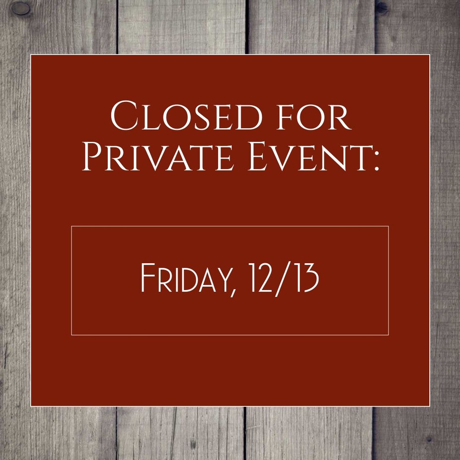 Closed for private event event photo