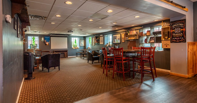 Restaurant interior, main seating area