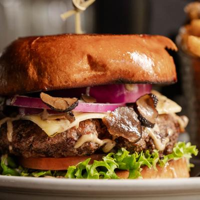 Black garlic truffle burger.