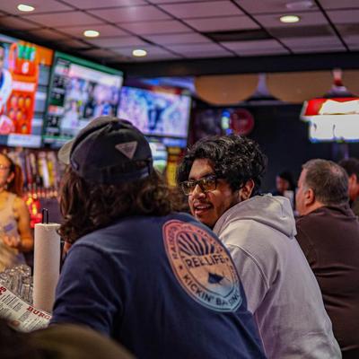 Guests at the restaurant.