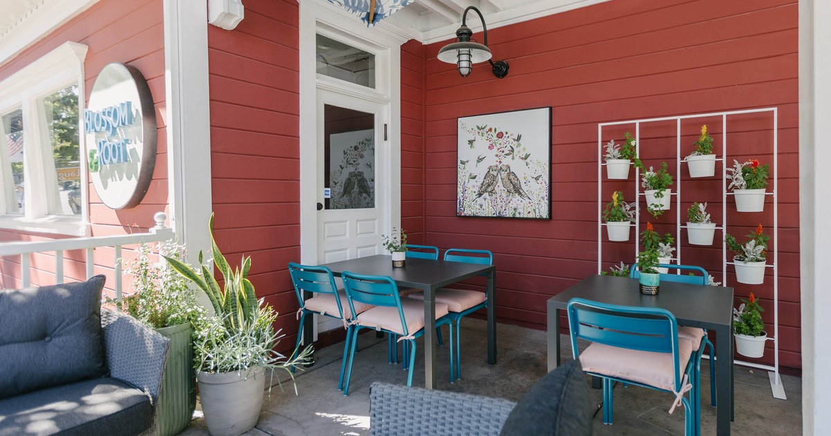 Front patio, seating area