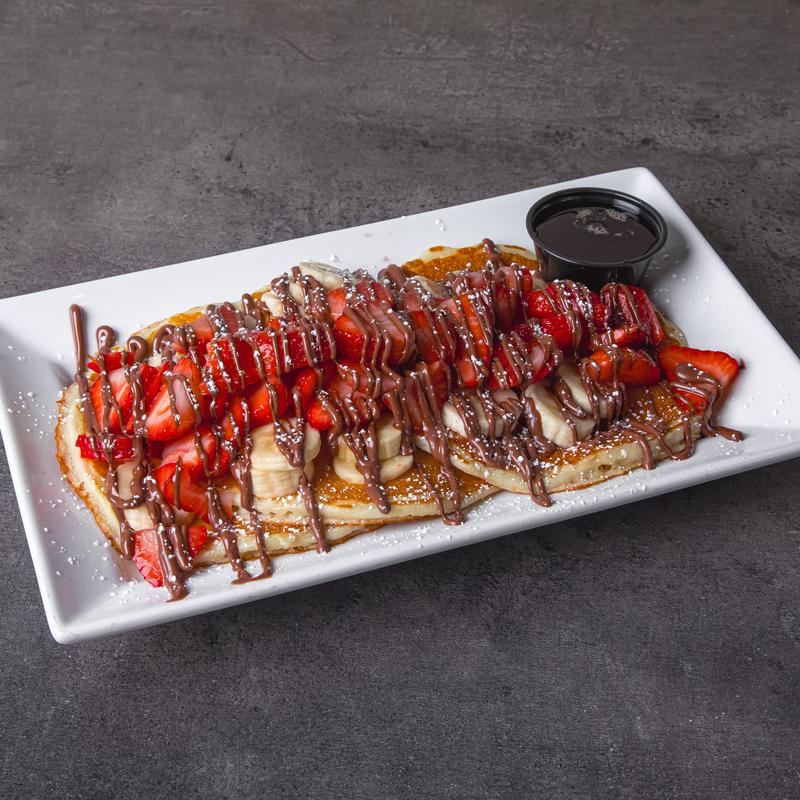 menu item 1 of 111, Strawberry Banana Nutella Pancake Full Stack (3)