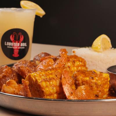 Bucket of Shrimp Boil.