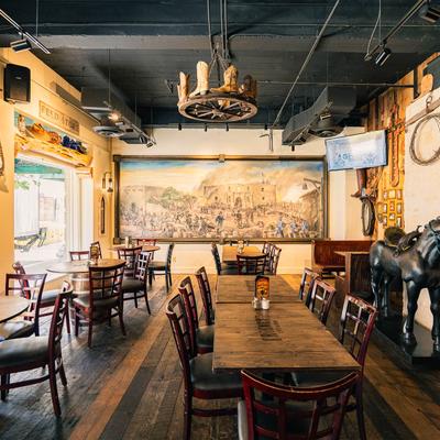 The restaurant's interior space.