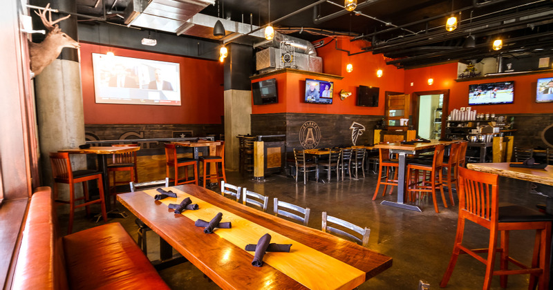 Tables set and ready for guests