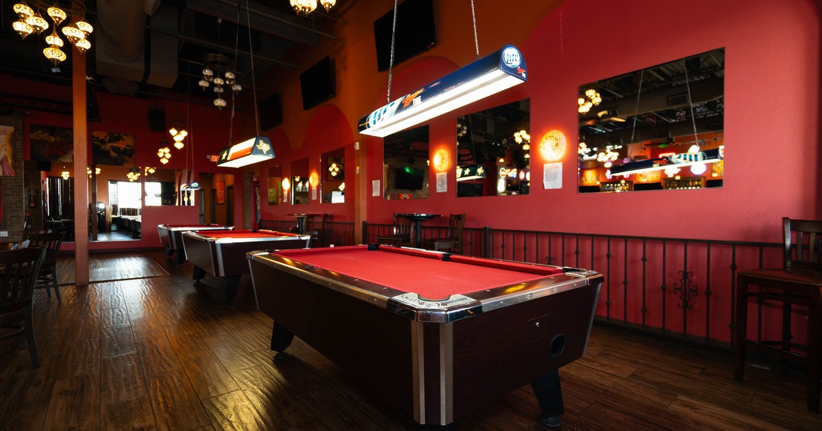 Interior, Billiard tables