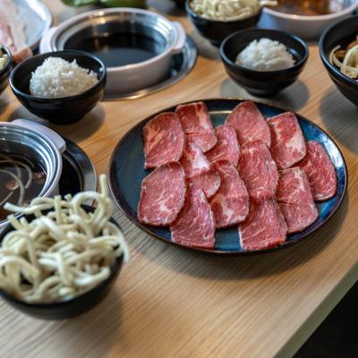 Side view of table spread.
