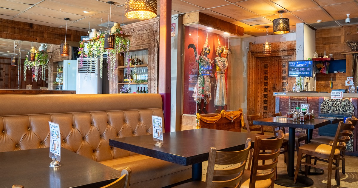 Interior of cozy seating area