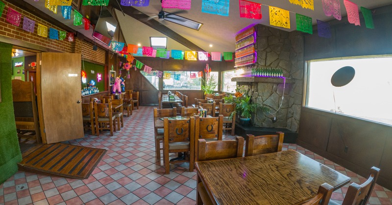 Nicely done Mexican-style interior dining area