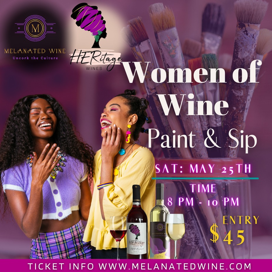 Women of Wine Paint and Sip event photo