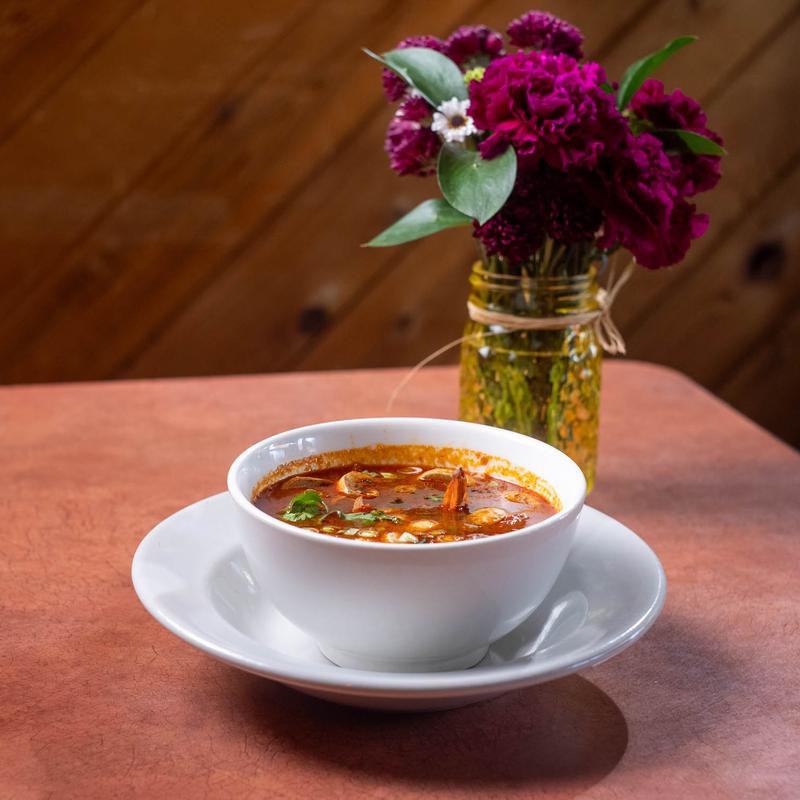 menu item 8 of 14, Hot and Sour Soup (Tom Yum)