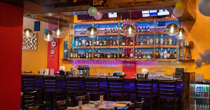 Interior, dining area near the bar