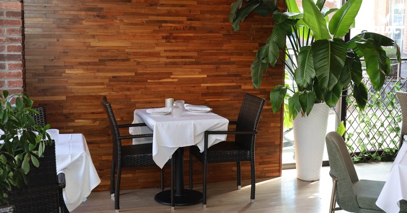 Dining table ready for guests