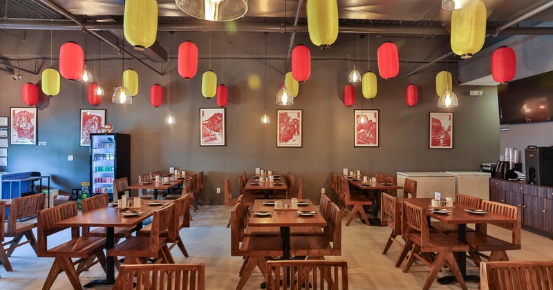Interior, spacious dining area