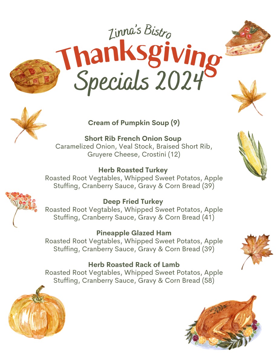 Thanksgiving Dine In Specials! event photo