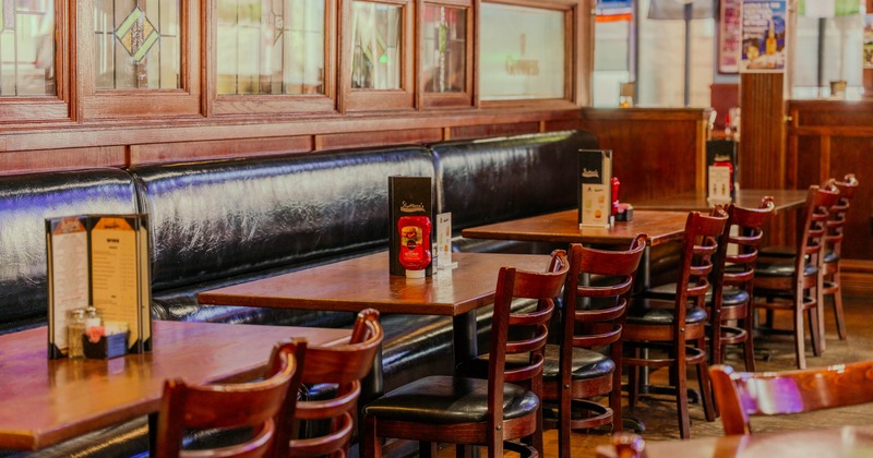View of tables ready for guests