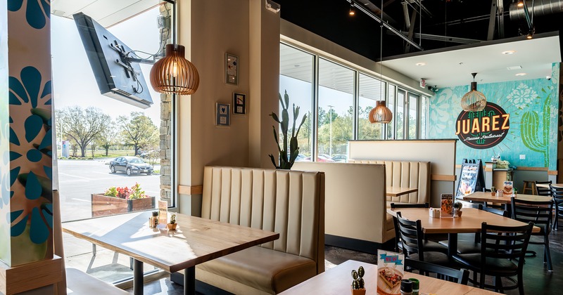 Nicely done interior dining area