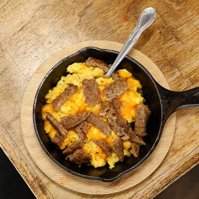 Breakfast skillet, top view
