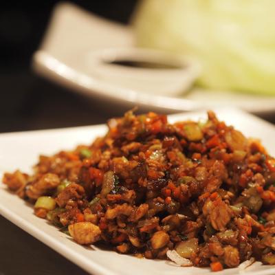 Chicken lettuce wrap.