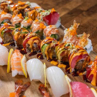 Sushi platter.