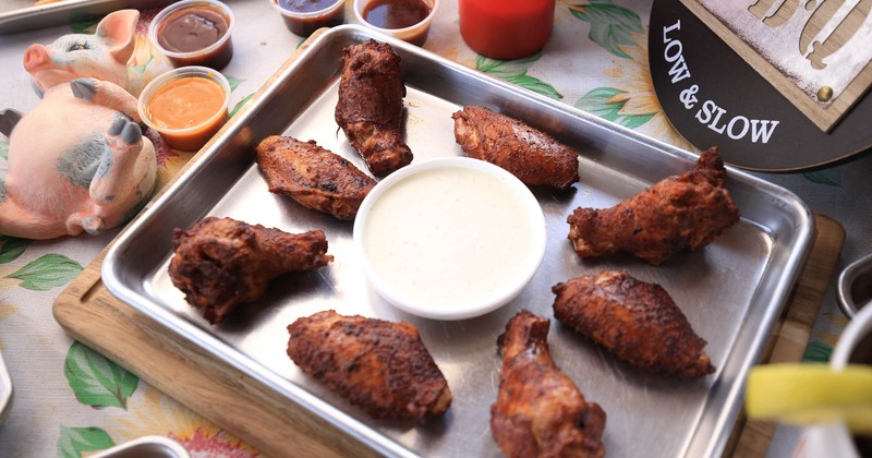 Smoked Wings, served with ranch