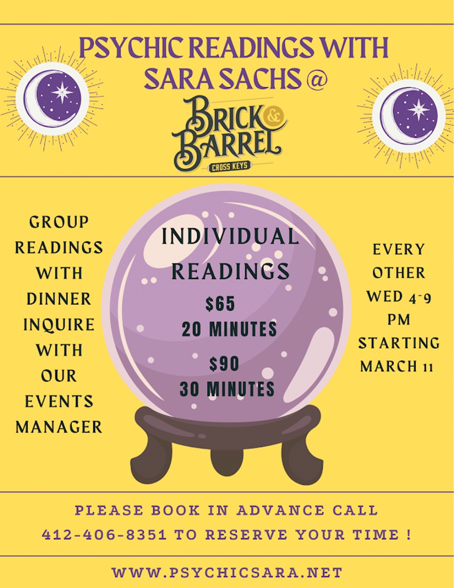 Pyschic Readings with Sara Sachs event photo