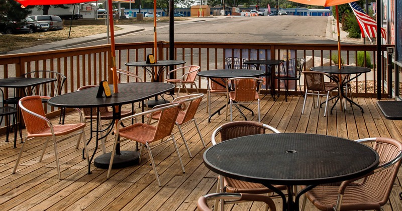 Exterior, wooden deck, seating area