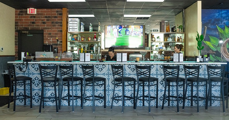 Interior, bar counter area