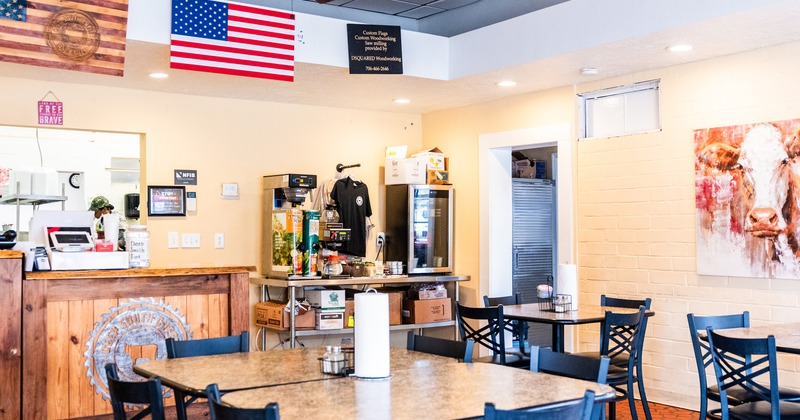 Interior space, dining area