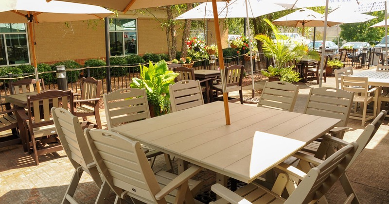 Patio, seating space