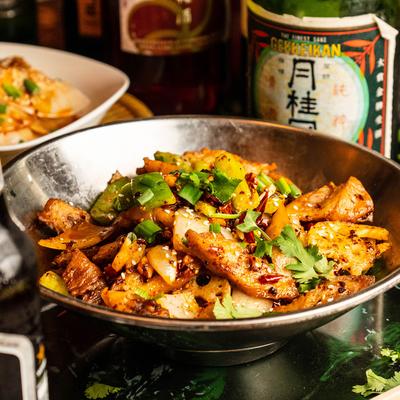 Spicy Wok-fried Pork Chitterlings