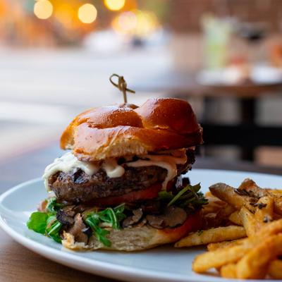 Truffle Cheeseburger and fries.