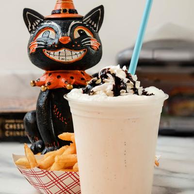 Milkshake and fries.