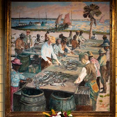 Painting on the wall.