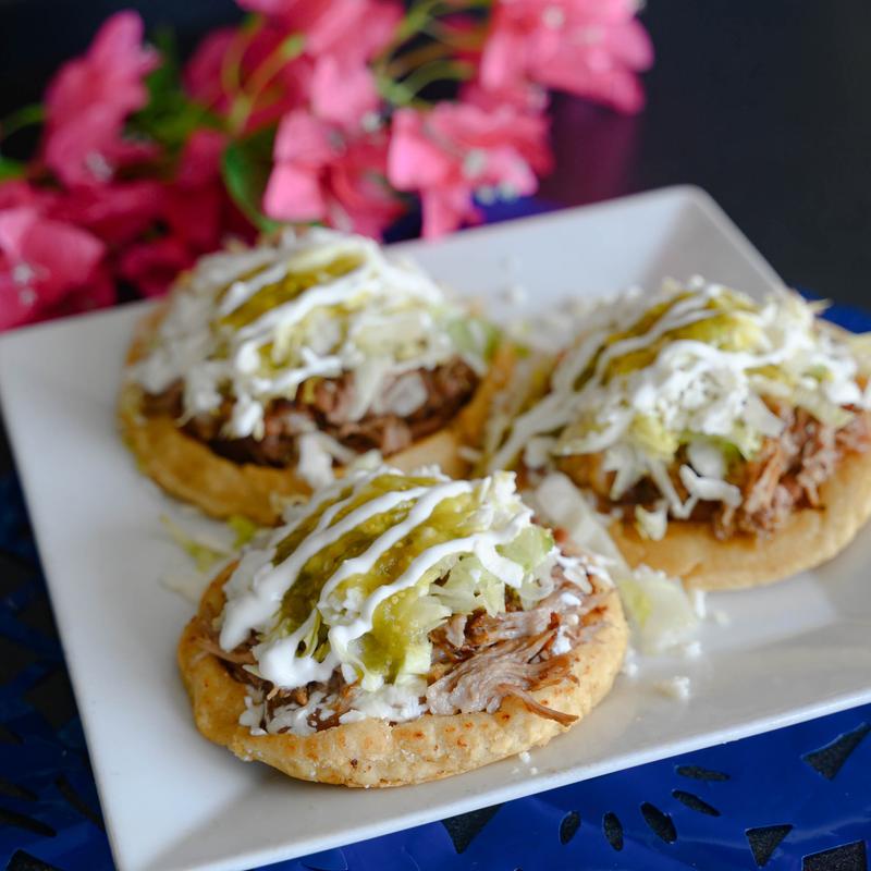 menu item 54 of 122, (3) Sopes or (1)