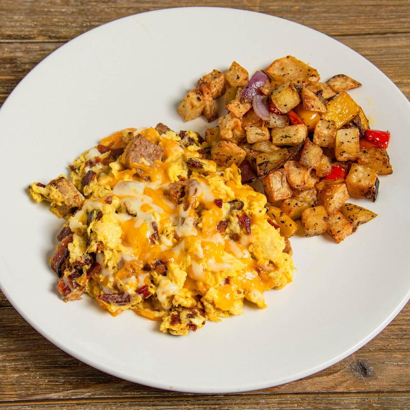 Scrambled Eggs: carne photo