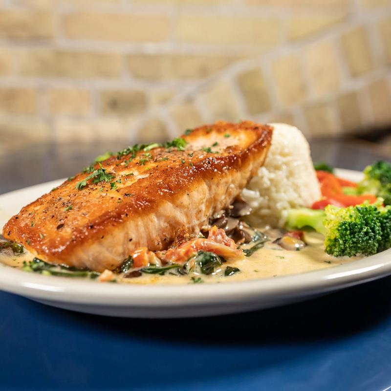 menu item 7 of 8, Citrus Glazed Salmon* (GF)