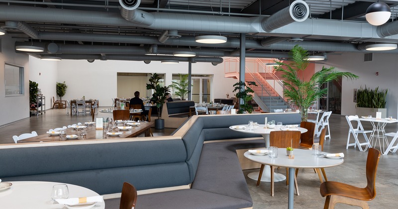 Large industrial feeling modern interior