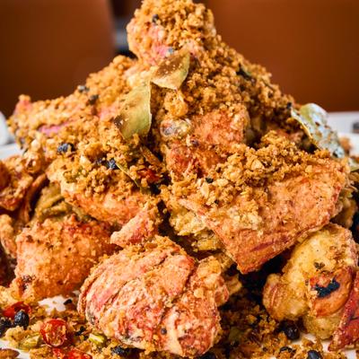 Fried lobster.