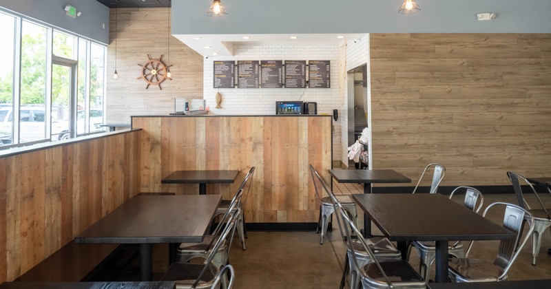 Dining area, tables by the windows